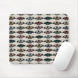 Mousepad Padrão de Jardim das Borboletas Neutrais Modernas