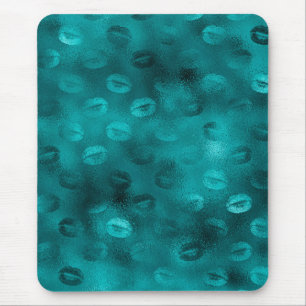 Mousepad Padrão de Lábios com Glitter Glam Ombré Verde Água
