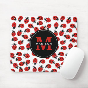 Mousepad Padrão de Ladybug Vermelho Cute