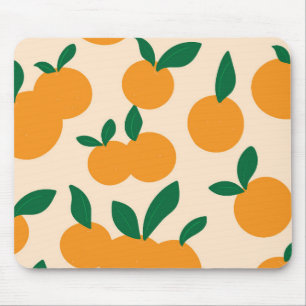 Mousepad Padrão de Laranjas de Frutas Cítricas Moderno e El
