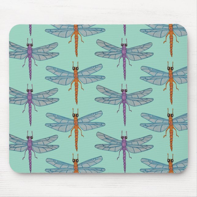 Mousepad Padrão de libélula (Frente)