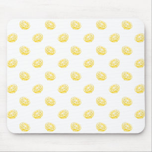 Mousepad Padrão de Limão de Aquarela