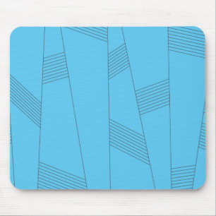 Mousepad Padrão de linha abstrato azul, simples, elegante