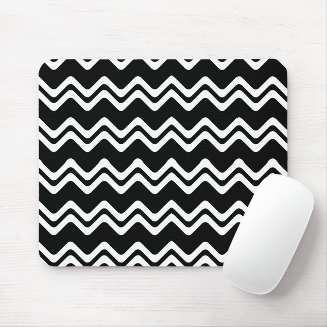 Mousepad Padrão de Linha de Cor Dupla Zig Zag (Com mouse)
