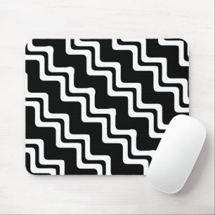 Mousepad Padrão de Linha de Cor Dupla Zig Zag Diagonal