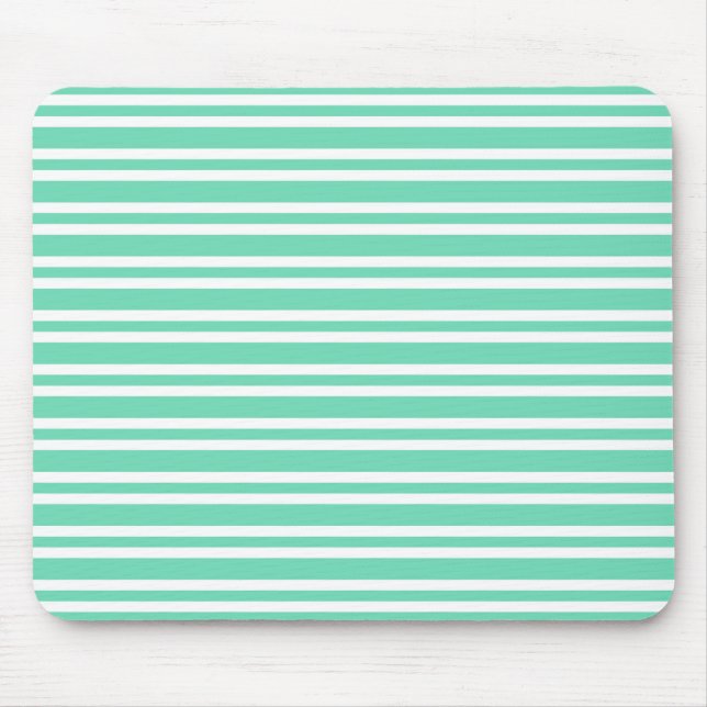 Mousepad Padrão de Listras Brancas Aquamarine (Frente)
