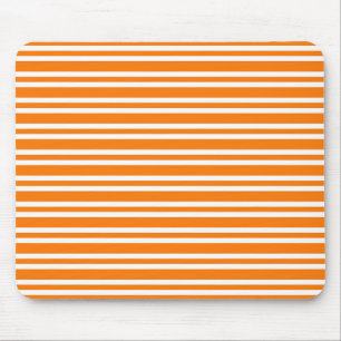 Mousepad Padrão de Listras Brancas Laranja