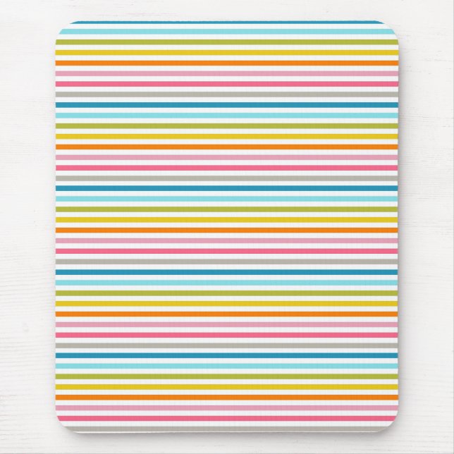 Mousepad Padrão de Listras Coloridas (Frente)
