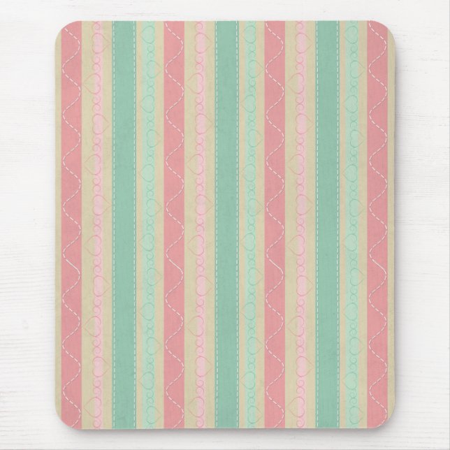 Mousepad Padrão de listras elegantes e elegantes de moda gi (Frente)