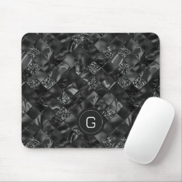 Mousepad Padrão de Literatura Negra Monograma Moderno