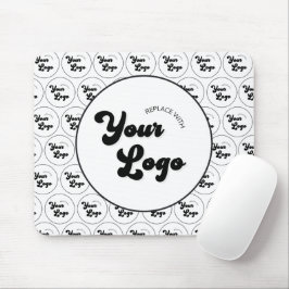 Mousepad Padrão de logotipo da empresa personalizada preto