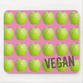 Mousepad Padrão de Maçã Vegan para amante de Frutas Vegetar