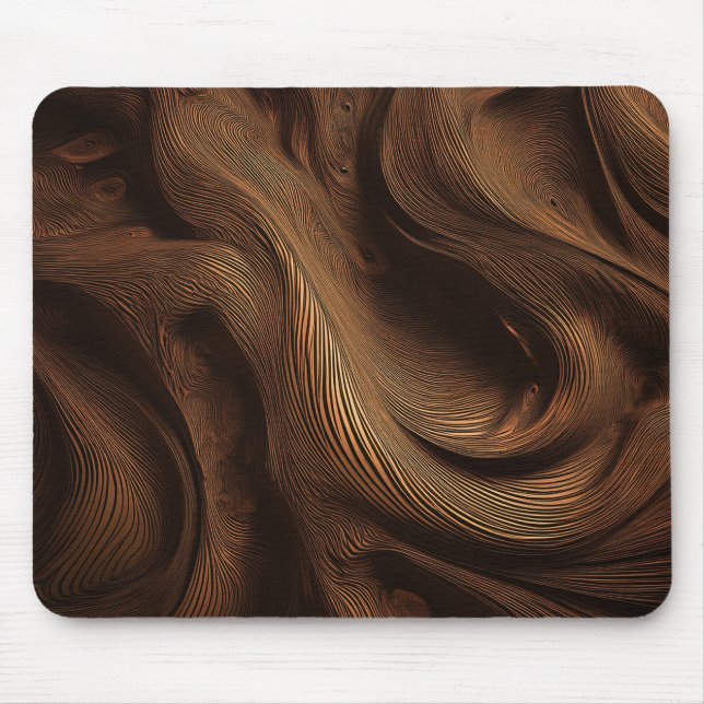 Mousepad Padrão de madeira torta e espiralada (Frente)