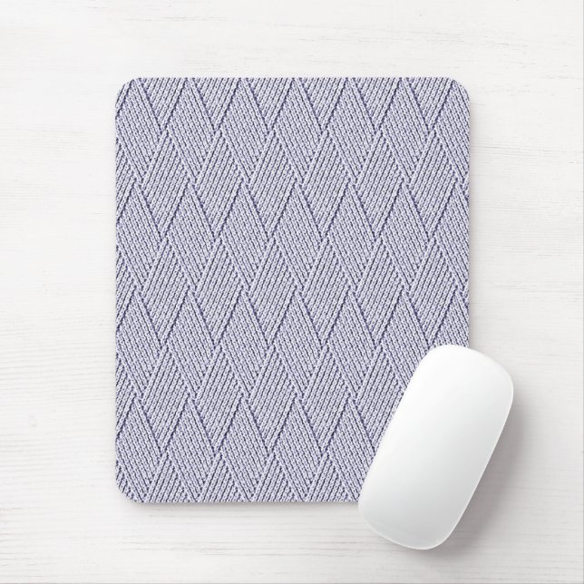 Mousepad Padrão de Malha com Diamante Falso Cinza Prata (Com mouse)