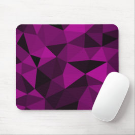 Mousepad Padrão de malha geométrica preta rosa