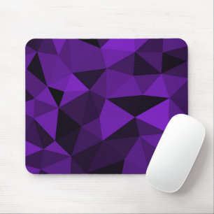 Mousepad Padrão de malha geométrica preta roxa
