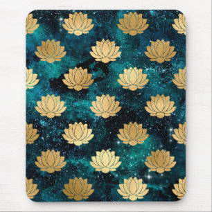 Mousepad Padrão de Mandala Dharma da Galáxia Verde Escuro &