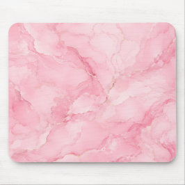 Mousepad Padrão de Mármore com Aquarela Rosa