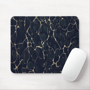Mousepad Padrão de Mármore Escuro Abstrato Estilo Tinta Álc