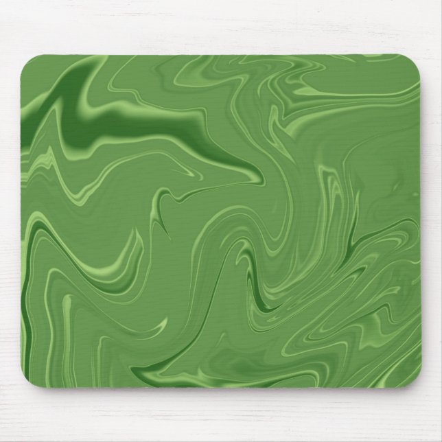Mousepad Padrão de Mármore Líquido Verde Suave Malachite (Frente)