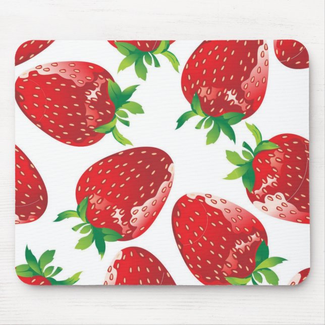 Mousepad Padrão de morango (Frente)