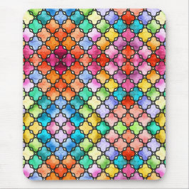 Mousepad Padrão de mosaico arco-íris