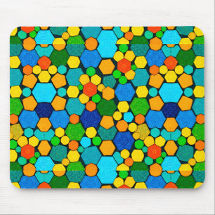 Mousepad Padrão de mosaico geométrico abstrato