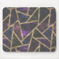 Padrão de mosaico roxo e ouro