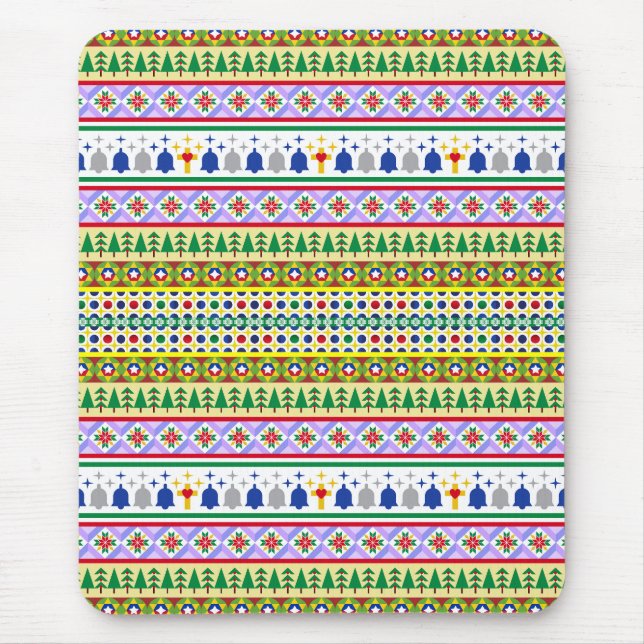 Mousepad Padrão de Motif Natal (Frente)