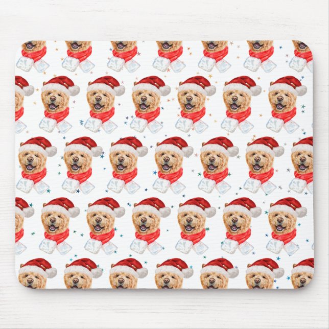 Mousepad Padrão de Natal do Cão-de-Vaca Bonito (Frente)