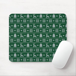Mousepad Padrão de Natal sem costura tricotado
