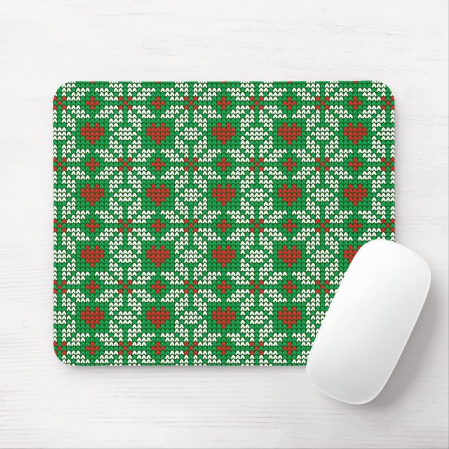 Mousepad Padrão de Natal tricotado (Com mouse)