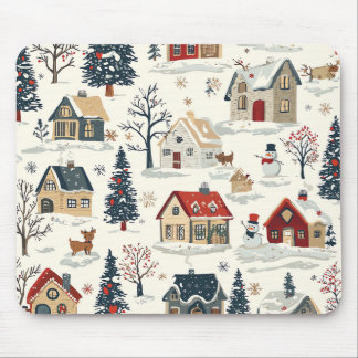 Mousepad Padrão de Natal Vintage Woodland (11)