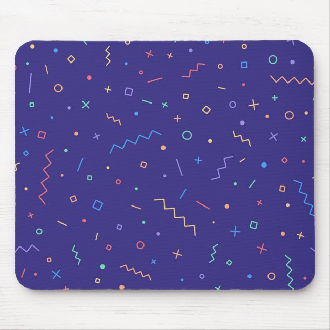 Mousepad Padrão de Neon do Abstrato retrovisor (Frente)