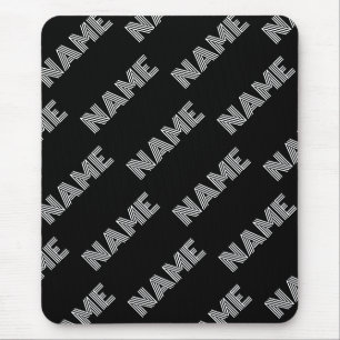Mousepad Padrão de nome ou palavra retrô-moderno em negrito