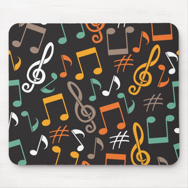 Mousepad padrão de nota musical (Frente)