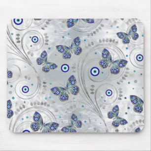 Mousepad Padrão de olho de Mau de borboleta em pérola