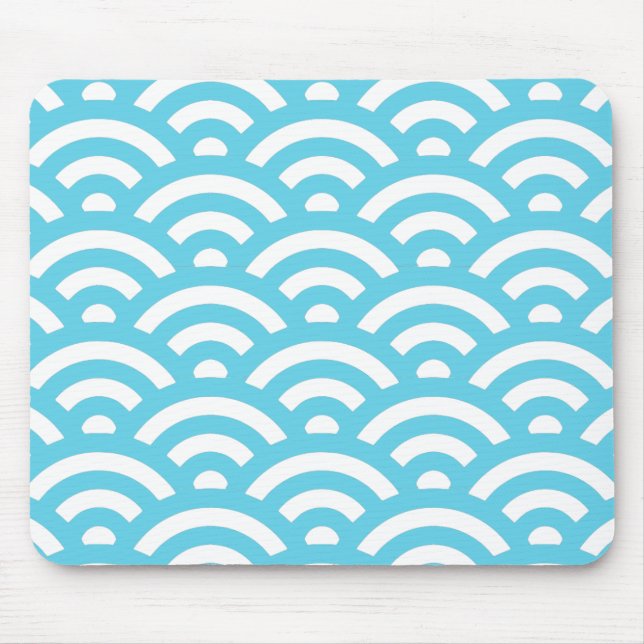 Mousepad Padrão de Onda Azul (Frente)