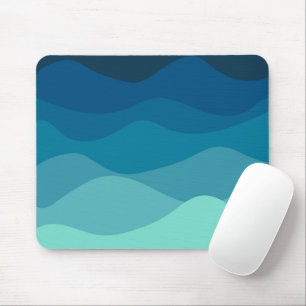 Mousepad Padrão de Onda Azul Vintage