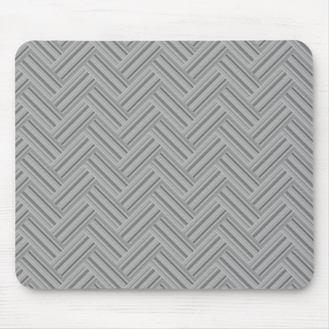 Mousepad padrão de ondas duplas de cinza (Frente)