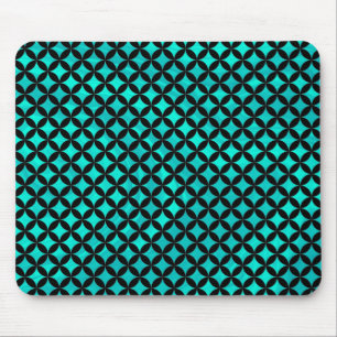 Mousepad Padrão de Ouros de Teal de Abstrato Moderno Elega