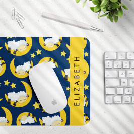 Mousepad Padrão De Ovelha, Ovelha Dormindo, Lua, Seu Nome