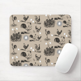 Mousepad Padrão De Ovo De Galinha De Vintage Country