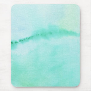 Mousepad Padrão de Paisagem de Aquarela do Horizonte Verde