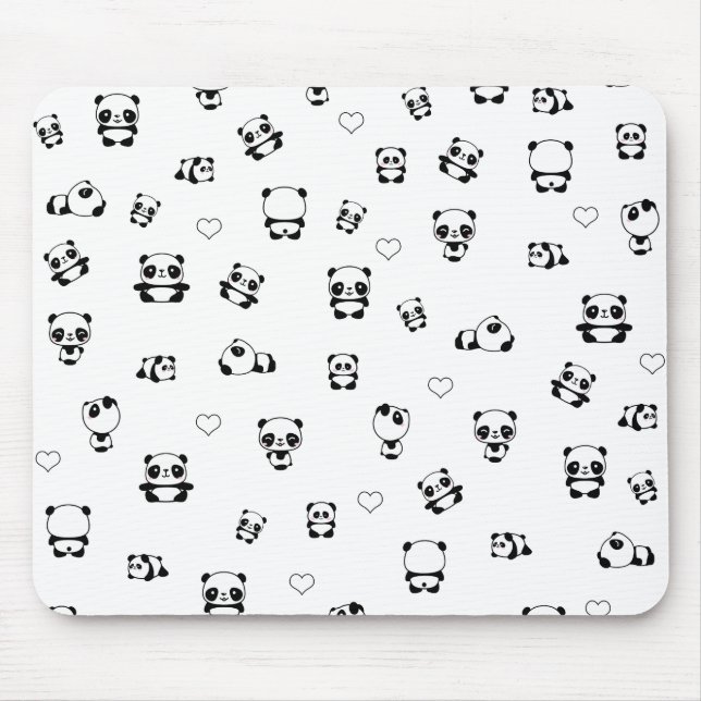 Mousepad Padrão de Panda (Frente)