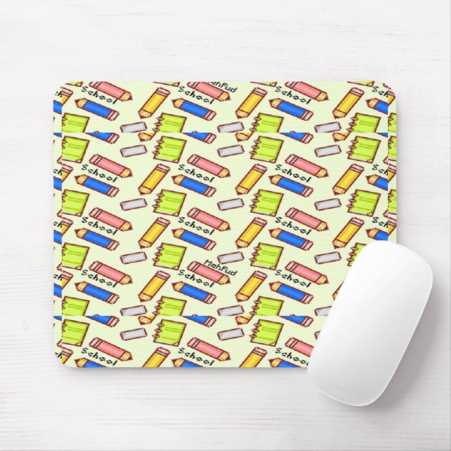 Mousepad Padrão de papel de carta em amarelo (Com mouse)