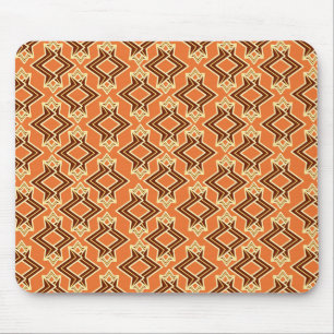 Mousepad Padrão de Papel de Parede Art Deco, Terracotta /