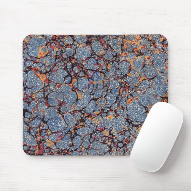 Mousepad Padrão de Papel Marcado Azul (Com mouse)