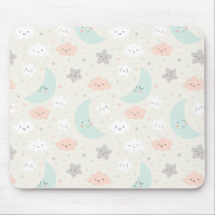 Mousepad Padrão de Pastel Céu Sorridente