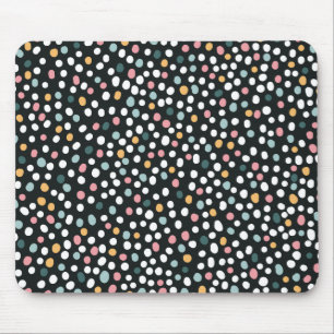 Mousepad Padrão de Pastel de bolinhas Coloridas e Sem Costu